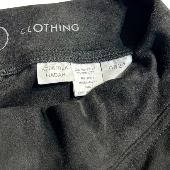 Ethyl Clothing Hadar Black Cropped Soft Pants size 2 Spandex Blend Basic - Picture 7 of 7